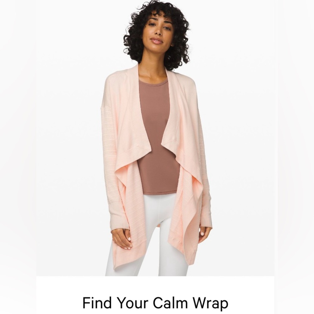 Lululemon Find Your Calm cardigan wrap Chantilly Pink - Size 4